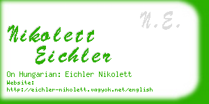 nikolett eichler business card